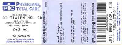 Diltiazem Hcl CD 240mg package label.jpg image of Diltiazem Hcl CD 240 mg package label - Diltiazem Hcl CD 240mg package label